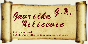 Gavrilka Milićević vizit kartica